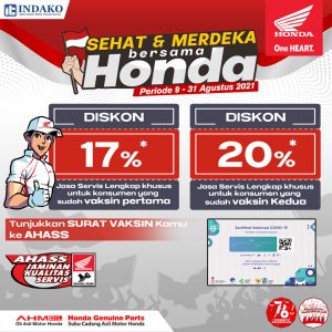Program Sehat Dan Merdeka Bersama Honda Pt Indako Trading Coy